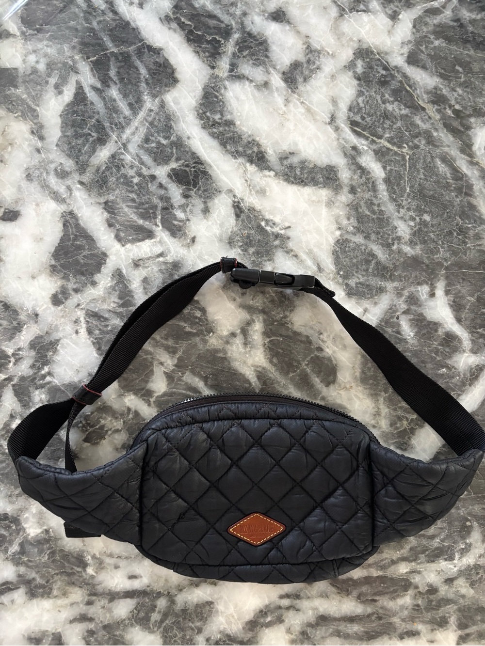 MZ WALLACE Quilted Black Sling/Belt Bag